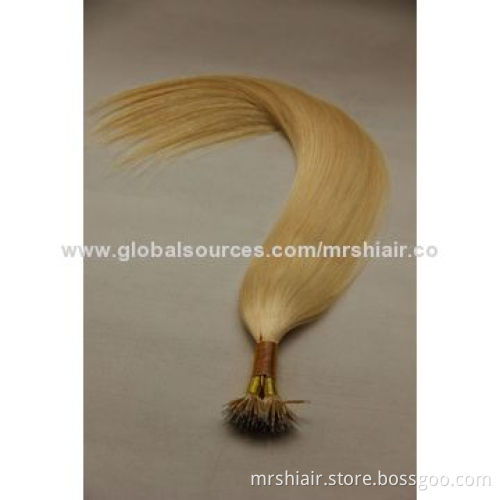 Nano Ring Remy hair extension, 613#, 1gram 100pcs/pack, straight silky hair